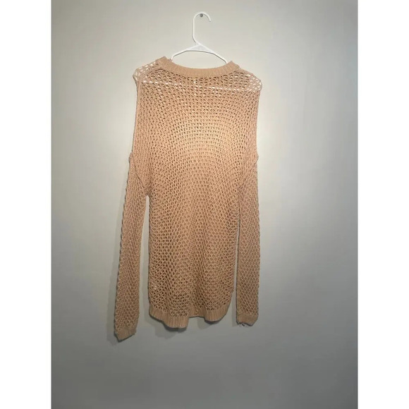 Free People Tan Open‎ Knit Slouchy Sweater - Picture 6 of 10